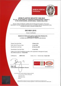 ISO CERTIFICATE 9001_2015 BUREAU VERITAS & STANDARDS MALAYSIA